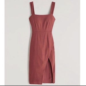 Abercrombie & Fitch Wrap-Front Linen Midi Dress [XXS] *PLEASE READ*
